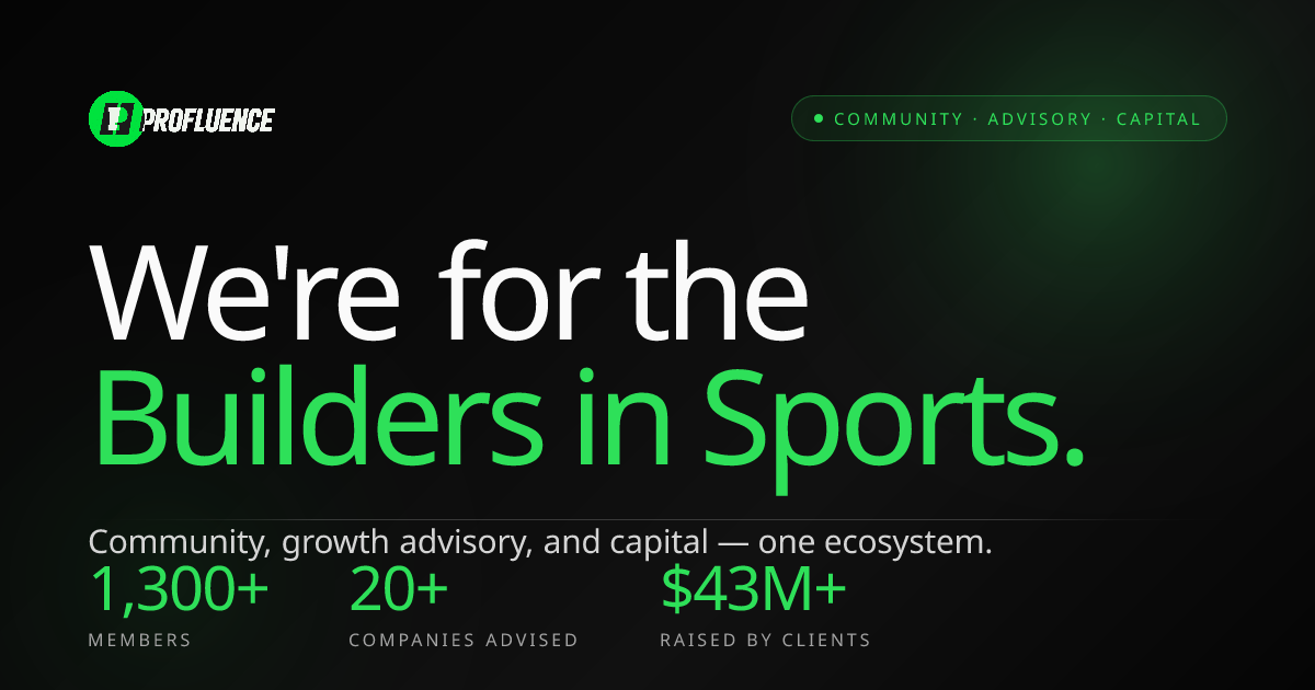 Profluence | We're for the Builders in Sports