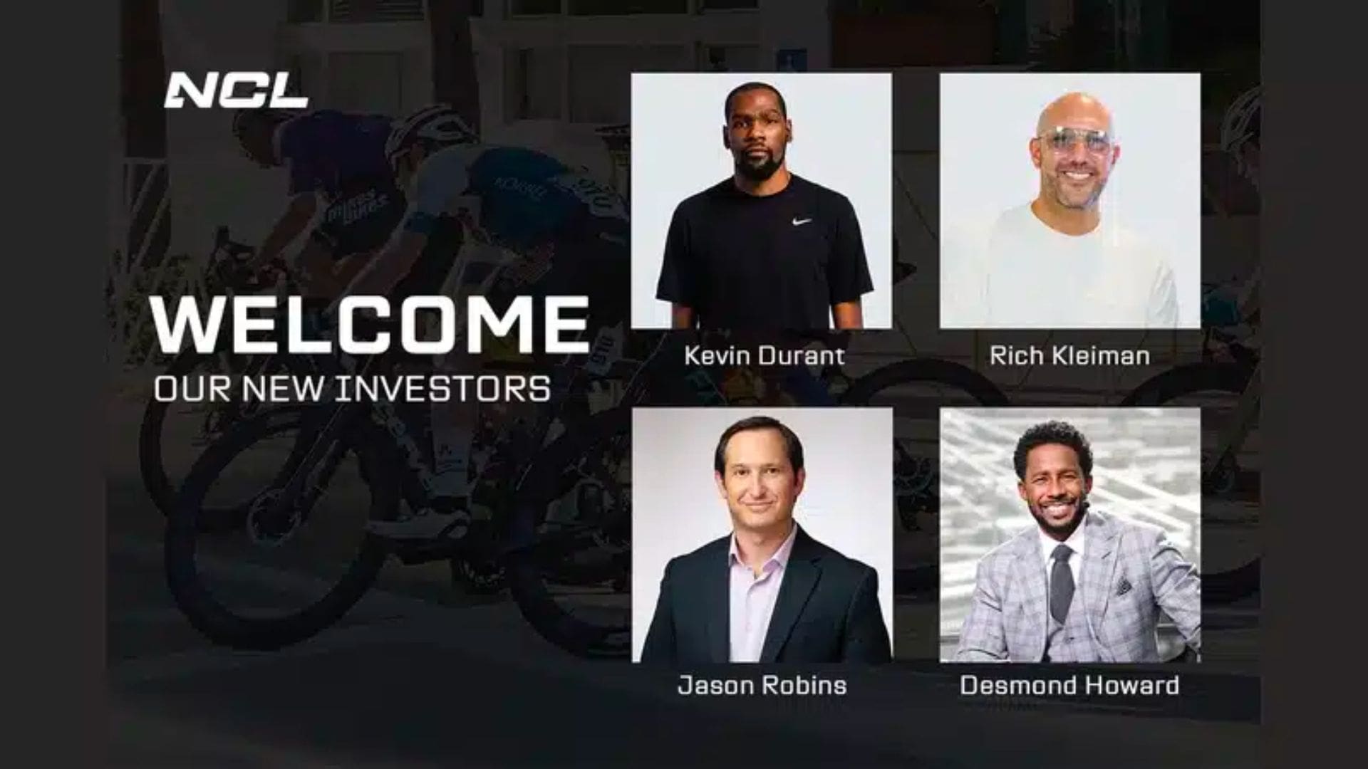 national cycling league kevin durant and athlete investors