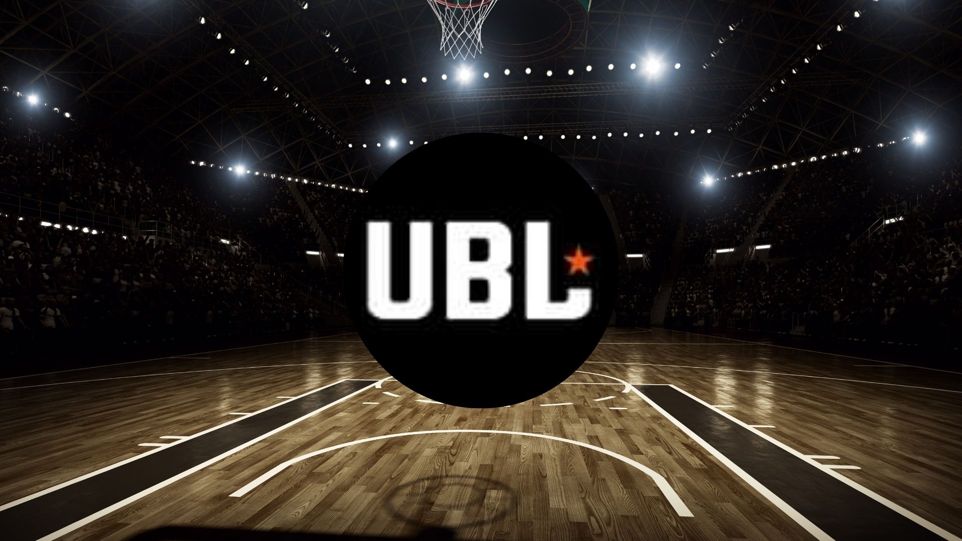 united basketball league logo in front of court
